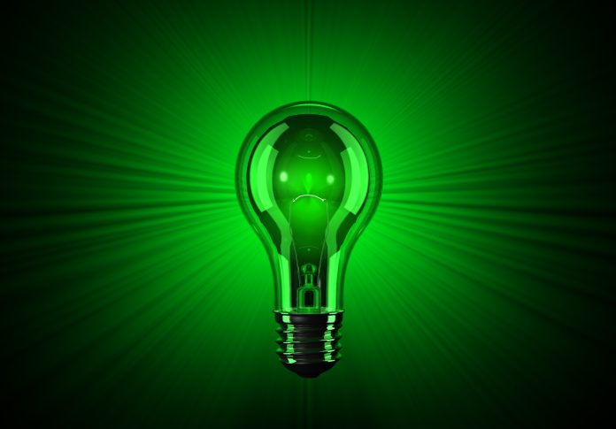 Green Light Bulb