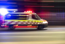 Ambulance reaching on the Harbour Bridge, Sydney