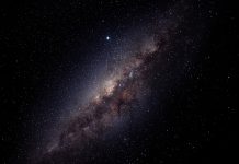 Magnificent capture of the milky way with brown hues. Galactic center in evidence