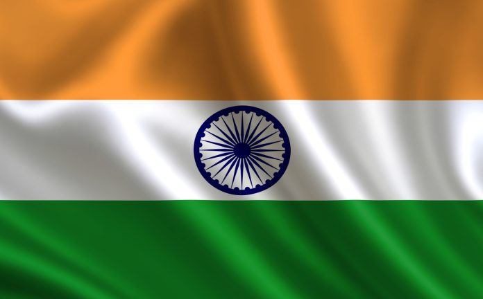 India flag . A series of "Flags of the world." ( The country - India flag )