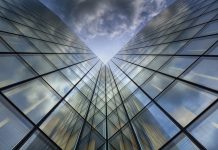 Corporate buildings and skyscrapers with views from below