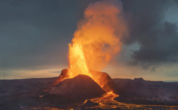 Volcanic eruption in Iceland