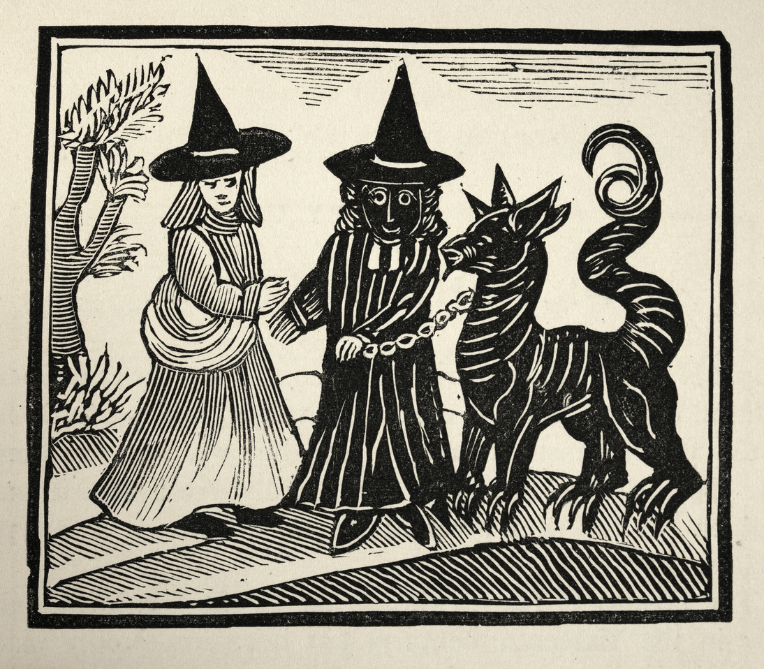 Vintage illustration of from an 18th Century Chapbook, The Witch of the Woodlands, or the Cobler's New Translation