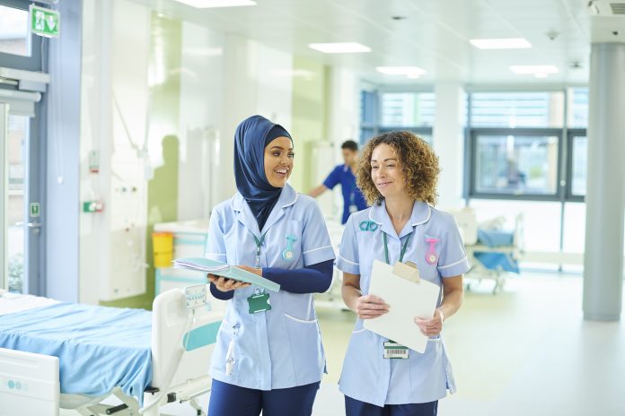 student nurse with ward manager