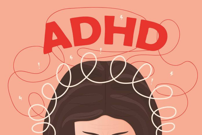 ADHD Attention Deficit Hyperactivity Disorder concept; mental health