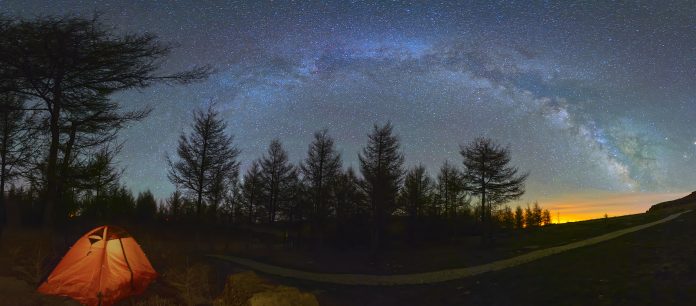 Mystical night landscape