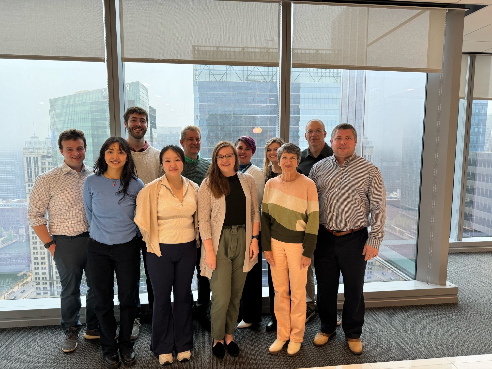 Members of the UNC-CH, Vaxcyte, and UChicago collaborative partnership at a team meeting in Chicago, IL.