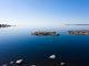 Islands of the Baltic Sea. View from above. Spring morning Calm