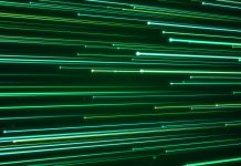 Green energy star light trail background, Long exposure fast streak line motion, colorful futuristic glowing speed neon backdrop, future renewable power technology concept 3d rendering