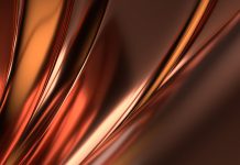 Copper metal plate Contemporary art luxury shape Elegant Modern 3D Rendering abstract background High quality 3d illustration