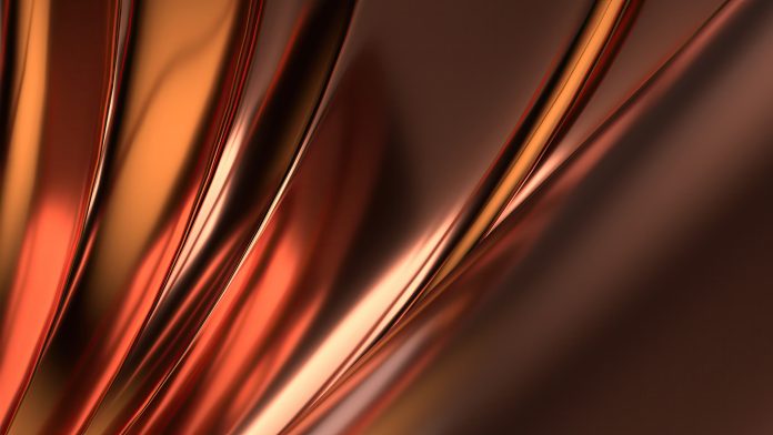 Copper metal plate Contemporary art luxury shape Elegant Modern 3D Rendering abstract background High quality 3d illustration